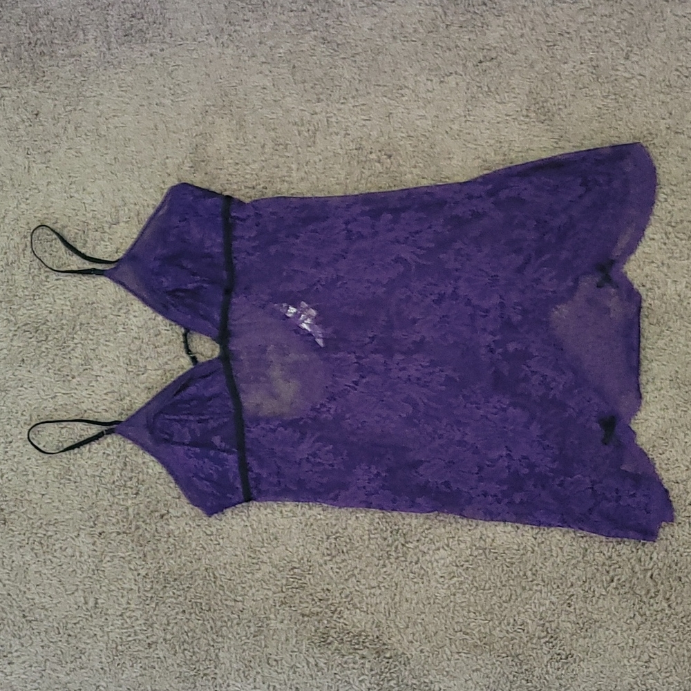 Purple lace baby doll